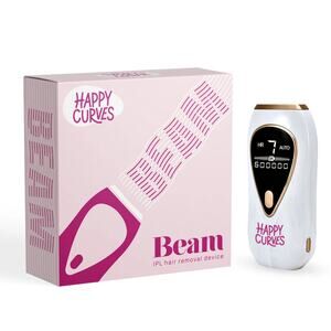 NEW HAPPY CURVES Beam At-Home IPL Hair Removal System 600,000 Light Flashes